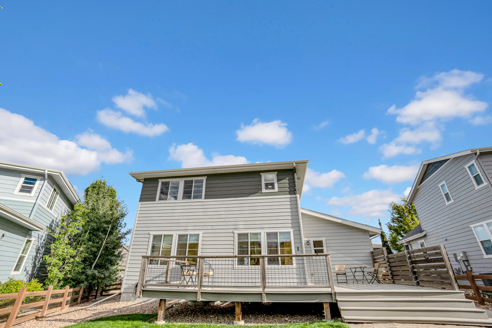 Exterior real estate photography of a single-family home in Colorado